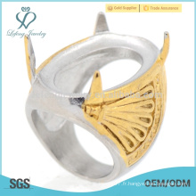 Les anneaux de mariage à coupe laser au style indonésien pour les hommes lui promettent